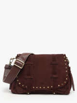 Cross Body Tas Vintage Leder Mila louise Violet vintage 3861VC